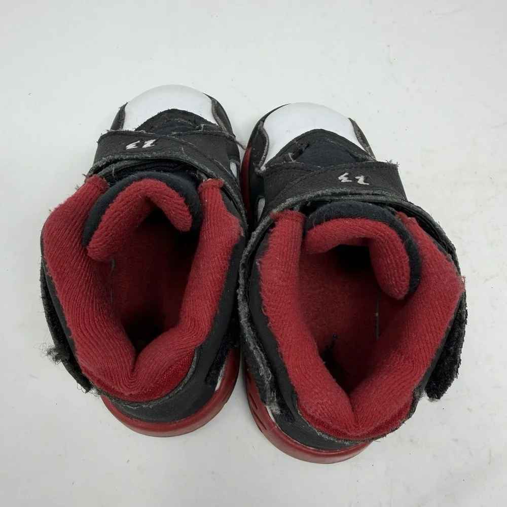 Nike Air Jordan 8 Retro DO8732-601 Toddler Size 7C Shoes 'Paprika' Black White